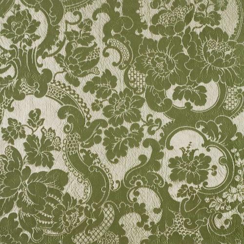 DAMASK 001 GAUFFREE COL.25 BEIGE GREEN 130 CM